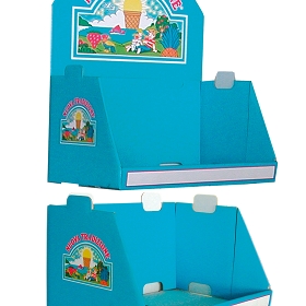 Presentoir de sol en carton: format de chaque barquette 480 x 330 x 250 mm