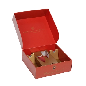 Coffret 2 bouteilles et 2 verres à pied 14054