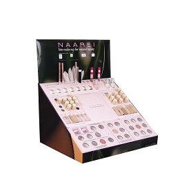 display amovible en carton pour comptoir de parfumerie